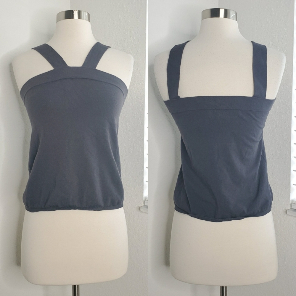 PURE NAVY Halter Top In Navy S.